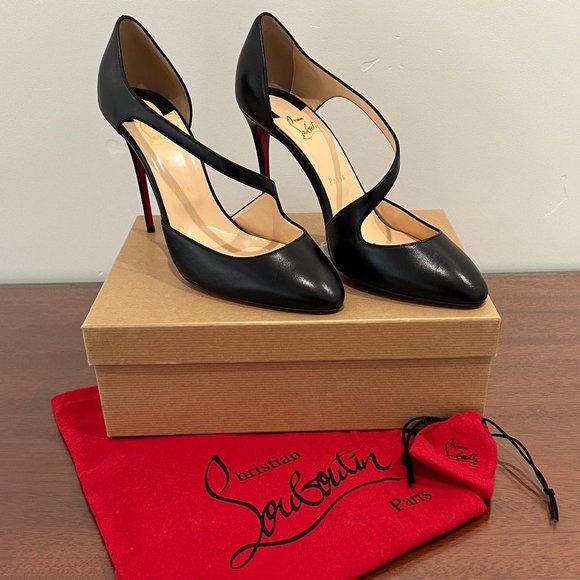 NIB Christian Louboutin Catchy One 100 Nappa Shiny Heels - Picture 2 of 15